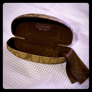 Coach Eyeglass/sunglasses case & Cleaning cloth